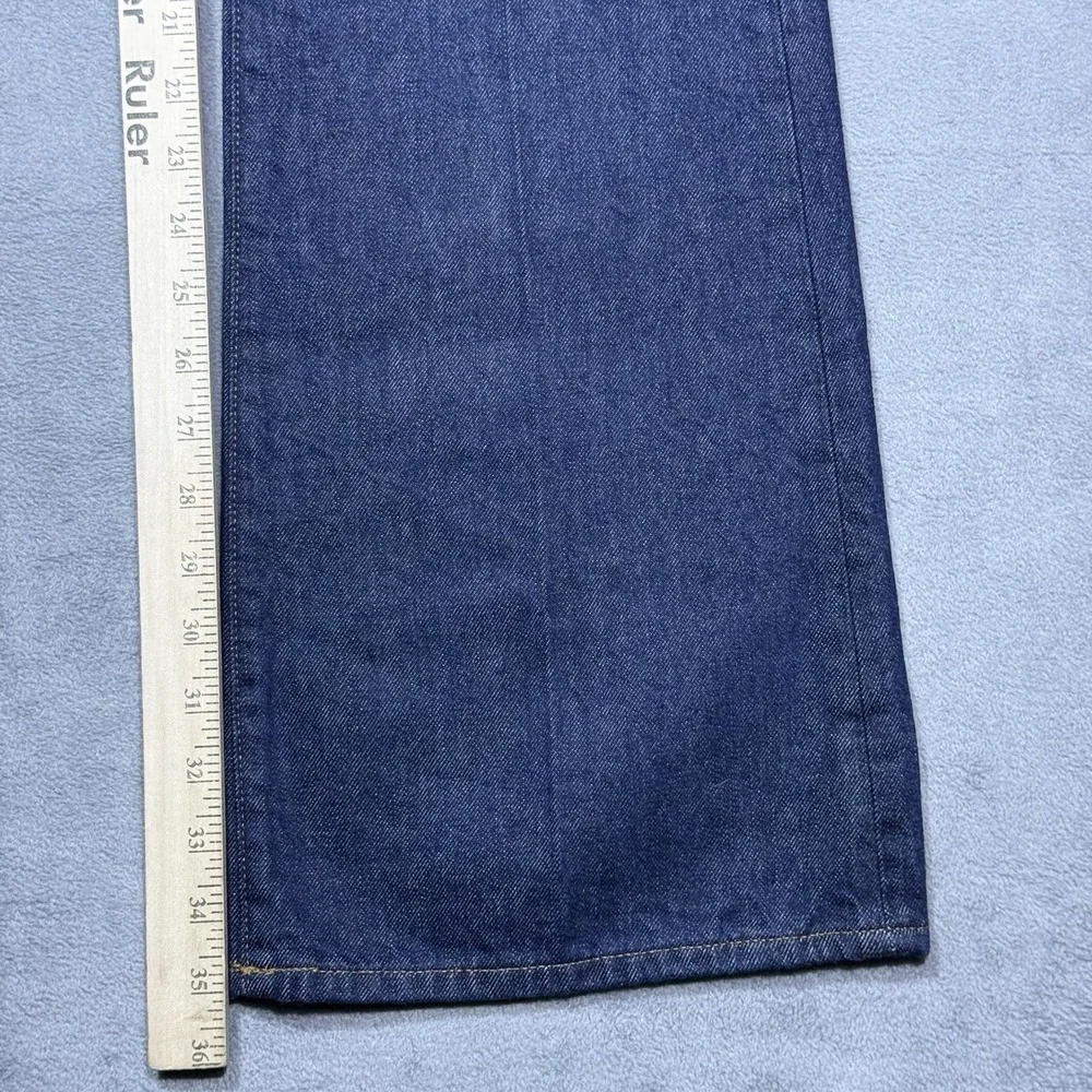 Madewell High-Rise Wide-Leg Jeans in Deep Indigo Blue - Picture 7 of 8